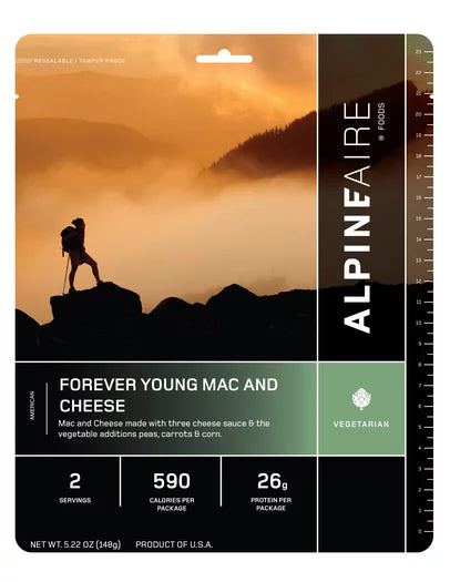 Alpineaire Forever Young Macaroni and Cheese - Cook in the Pouch