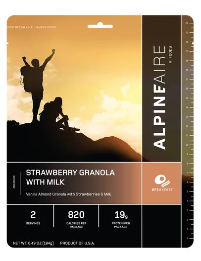 AlpineAire Strawberry Granola with Milk – Cook in the Pouch
