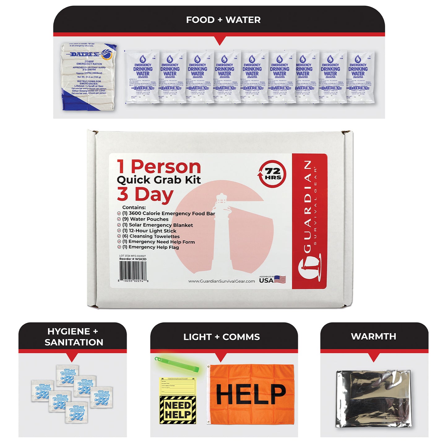 3 Day Quick Grab Kit: Be Prepared for Any Emergency