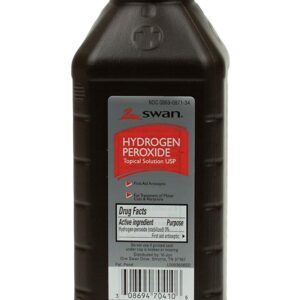Swan Hydrogen Peroxide 3% First Aid Antiseptic, 8 fl. oz (1 Bottle)