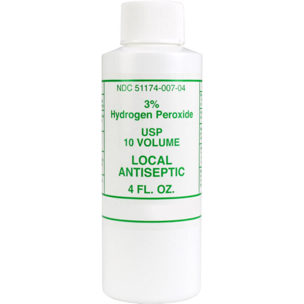 Hydrogen Peroxide 3% Antiseptic Solution, 4 fl oz (118 mL) – Plastic Bottle, 1 Each