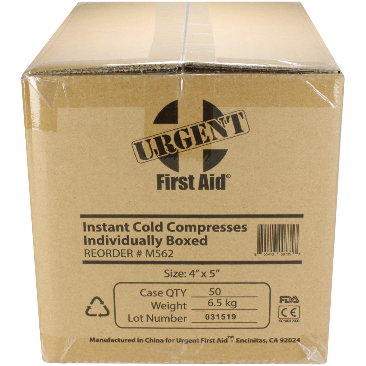 Instant Cold Compress 4 x 5 in – Case of 50 | Urgent First Aid
