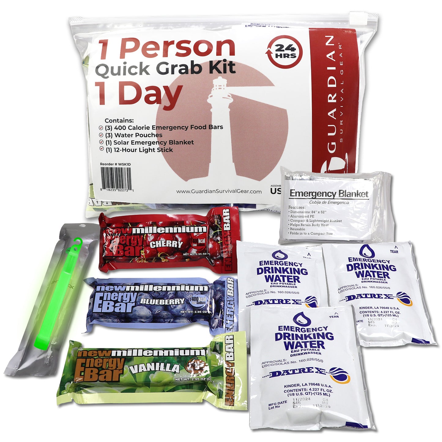 1 Day Emergency Kit for Quick Access and Portability