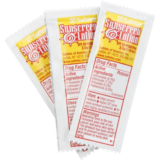100- Sunscreen, 3.5 g. (.123 oz.) Pouch